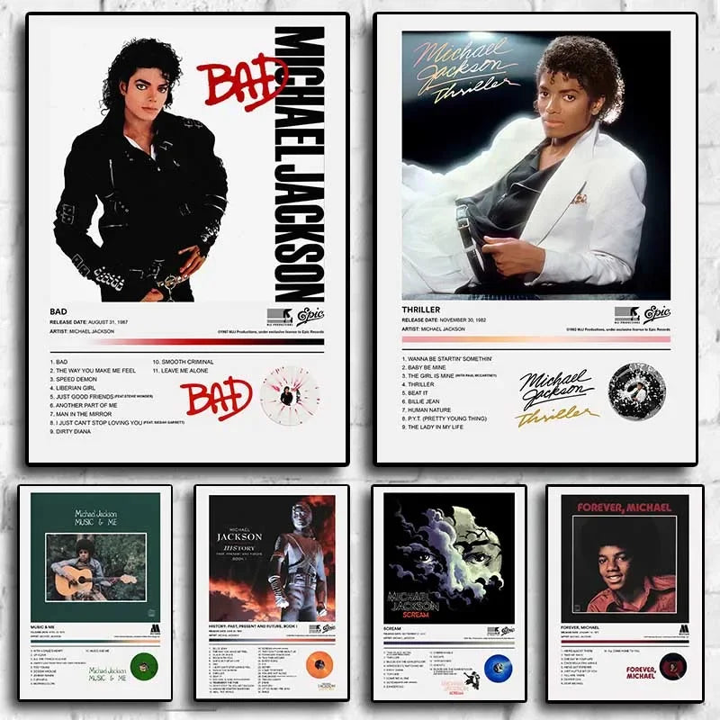 Michael Jackson Wall Art Canvas Print – Music Legend Poster for Home Decor