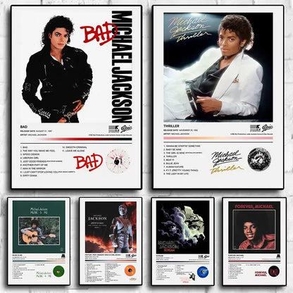 Michael Jackson Wall Art Canvas Print – Music Legend Poster for Home Decor