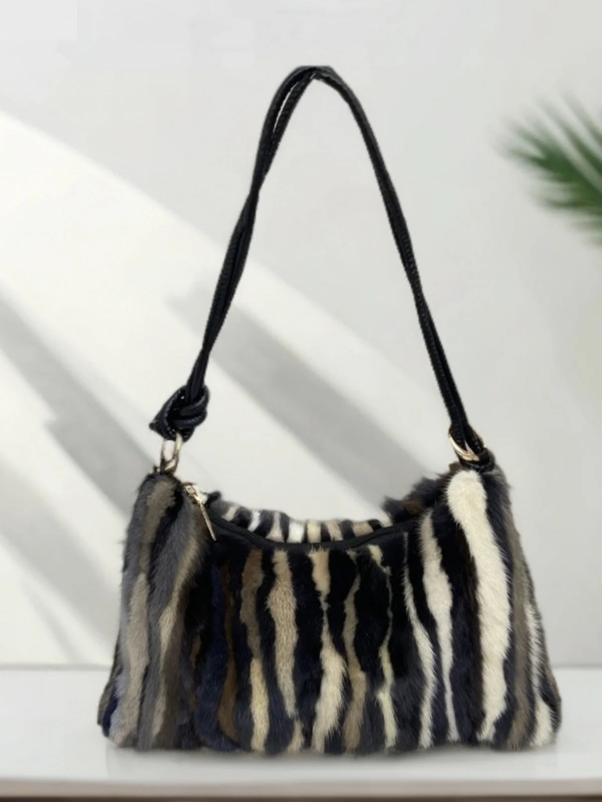 Mink Fur Shoulder Bag – Luxury Women's Crossbody Handbag
