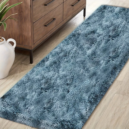 Tie-Dye Plush Shaggy Rug – Soft Non-Slip Carpet for Bedroom & Living Room