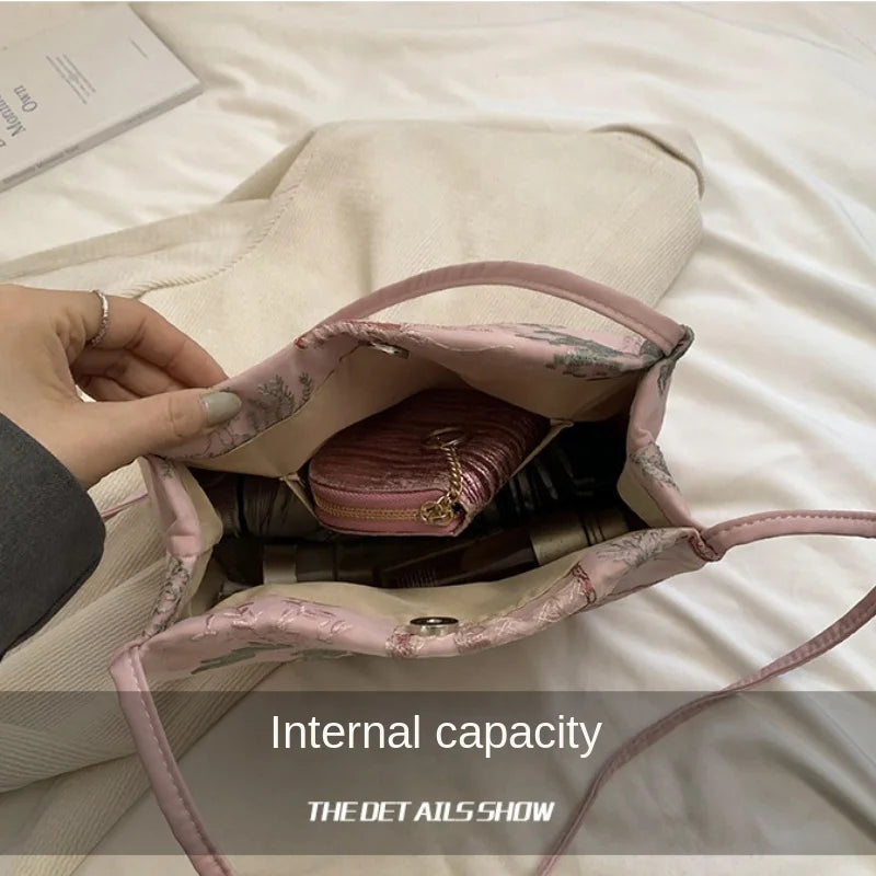 New Models Silk Jacquard Fashionable Minimalist Bag