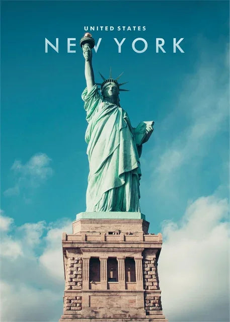 New York City Night View Canvas Wall Art – NYC Skyline Poster