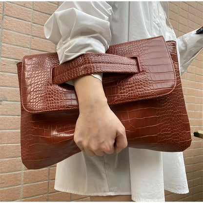 Fashion New Storage Bag Document Bagluxury Crocodile Pattern