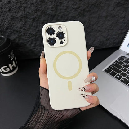 Magnetic Liquid Silicone Case for iPhone 16 Pro Max