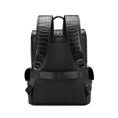 Genuine Leather Alligator Backpack for Men – 16 Inch Business Bag