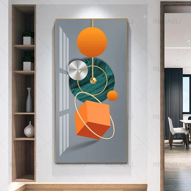 Abstract Geometric Wall Art Canvas Poster – Modern Nordic Decor