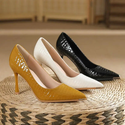 Women's Pointed Toe Stiletto Heels – Patent Leather Pumps