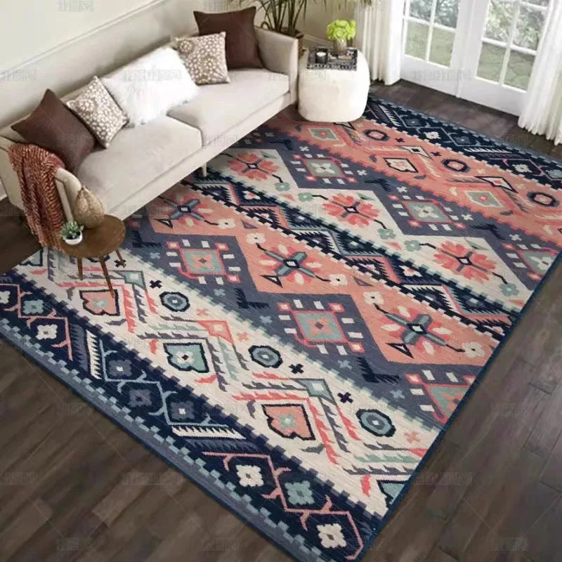 Bohemian Vintage Area Rug – Persian Floral Pattern for Living Room & Bedroom
