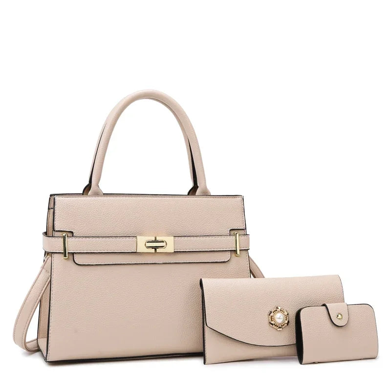 Large Capacity Women's Handbag – 3-Piece Set or Single Tote