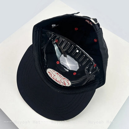 Embroidered Patch Snapback Cap – Quick-Dry Hip-Hop Hat for Men & Women