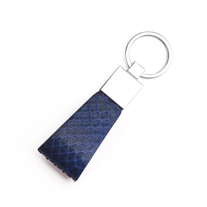 Premium Exotic Skin Leather Key Fob – Luxury Gift Keychain