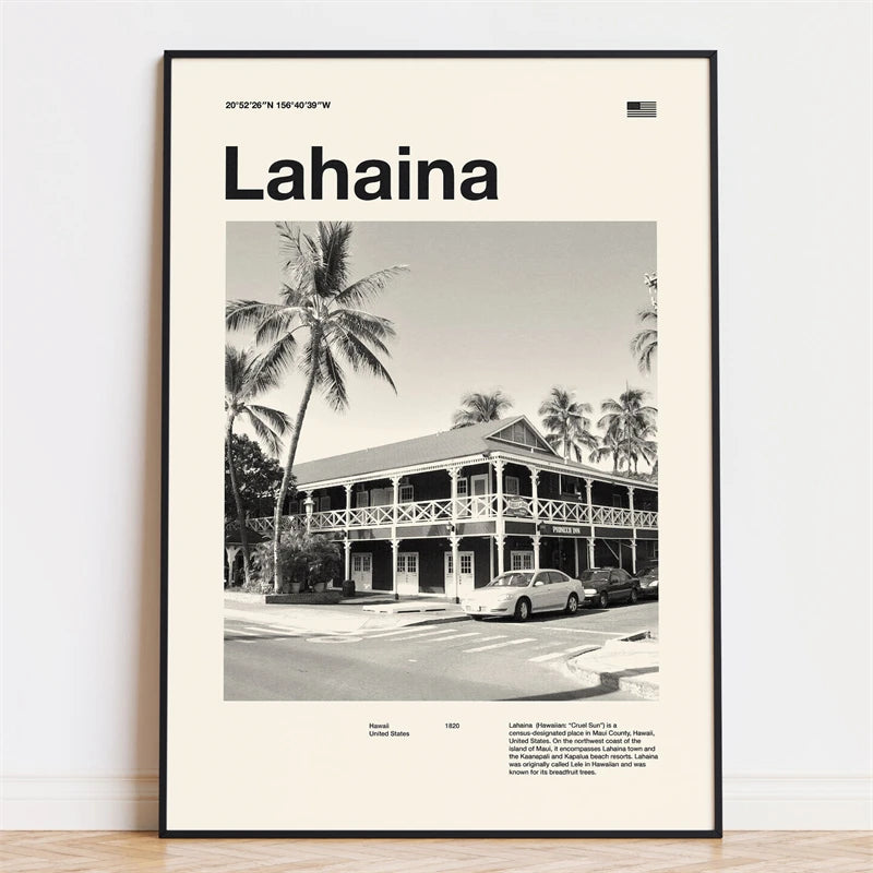 Retro City Poster – Mid-Century Modern Wall Art Print