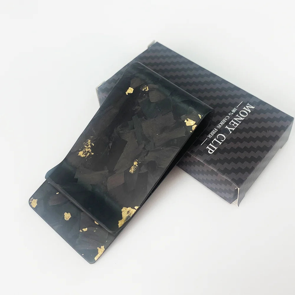 Forged Carbon Fiber Money Clip with Card Holder – 38mm Slim
