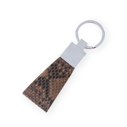 Premium Exotic Skin Leather Key Fob – Luxury Gift Keychain