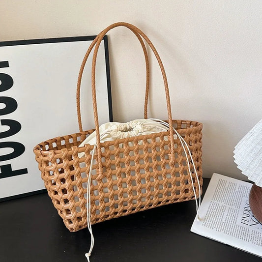Vegetable Basket Women Straw Bags