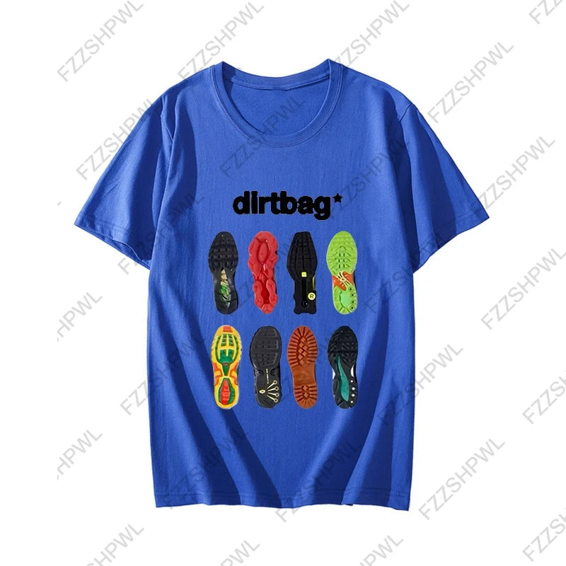 Dirtbag Sneaker Sole Graphic T-Shirt – Men's Y2K Streetwear Cotton Tee