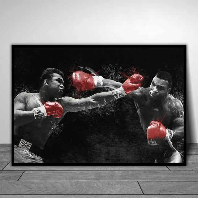 Boxing Legends Wall Art Poster – Muhammad Ali & Mike Tyson