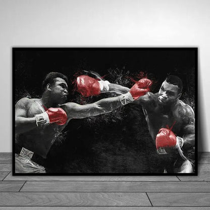 Boxing Legends Wall Art Poster – Muhammad Ali & Mike Tyson