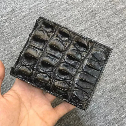 Crocodile Genuine Leather Bifold Wallet for Men