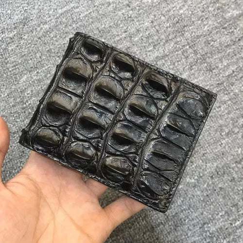 Crocodile Genuine Leather Bifold Wallet for Men