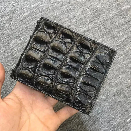 Crocodile Genuine Leather Bifold Wallet for Men