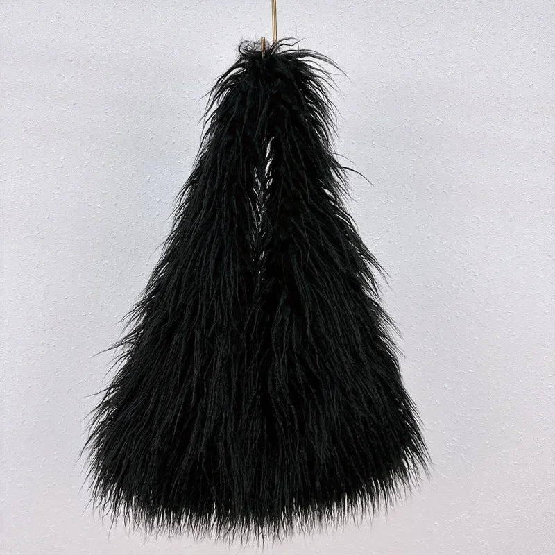 New Wool Women's Plush Shoulder Bags Y2k Hot Girls Faux Fur