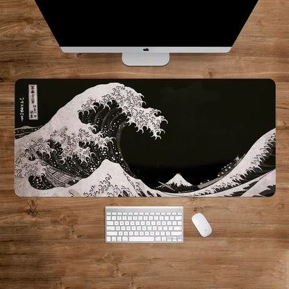Large Mouse Pad Abstract Marble Fluid Art Design – Non-Slip Gaming Desk Mat