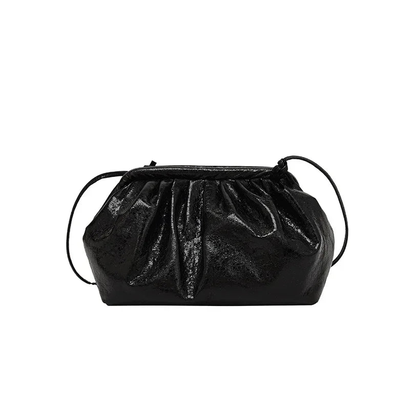 Small Luxury Design Women's Leather Silver Cloud Bag