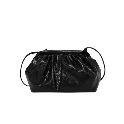 Small Luxury Design Women's Leather Silver Cloud Bag