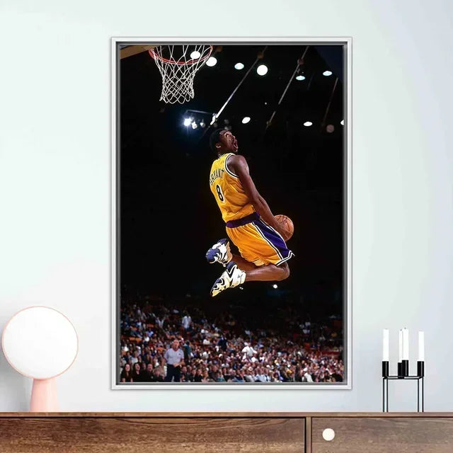 Basketball Legends Canvas Poster – Kobe, LeBron & More Wall Art