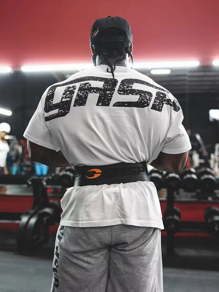 Oversized Cotton Gym T-Shirt – Men's Graphic Fitness Tee