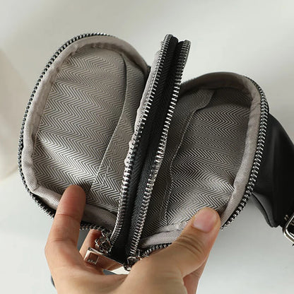 Unisex Soft Leather Crossbody Chest Waist Bag