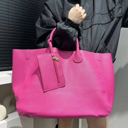 Vegan Leather Oversized Large Capacity Shopping Bag