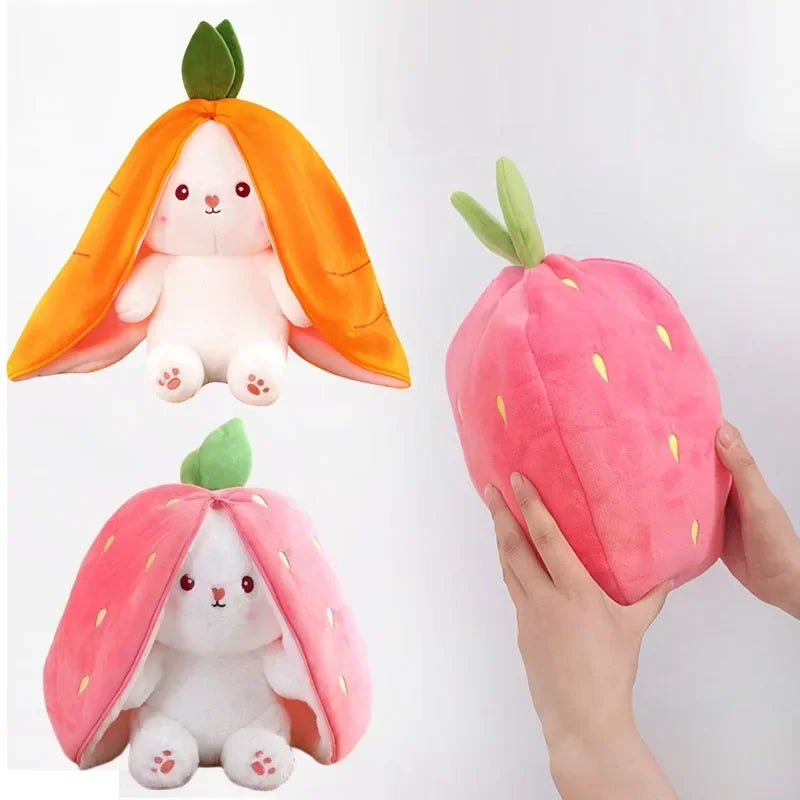 Strawberry Carrot Bunny Plush Toy 25cm