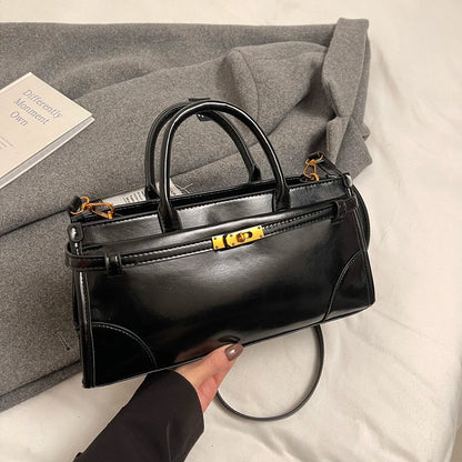 Small Pu Leather Crossbody Bags Lady Short Handle Shoulder Bag