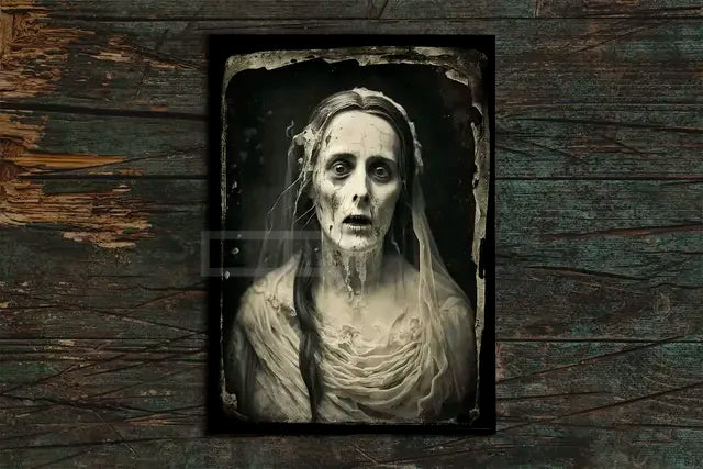 Horror Ghost Portrait Wall Art Poster – Spooky Canvas Print