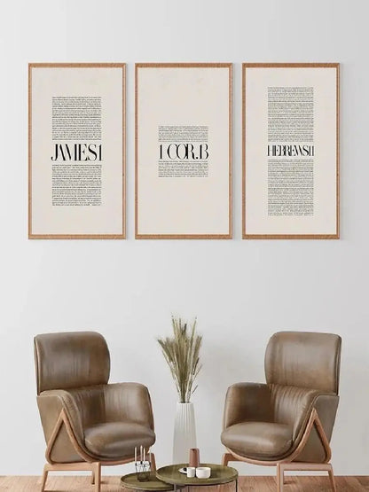 Bible Scripture Canvas Wall Art – Christian Quote Poster for Home Decor