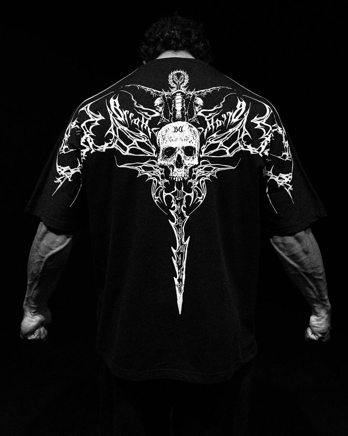 Oversized Gothic Skull T-Shirt – Y2K Harajuku Streetwear Tee
