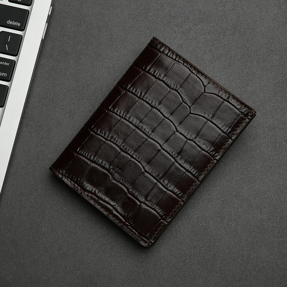 Personalized Leather Wallet for Men | Crocodile RFID Blocking