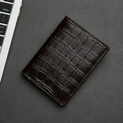 Personalized Leather Wallet for Men | Crocodile RFID Blocking