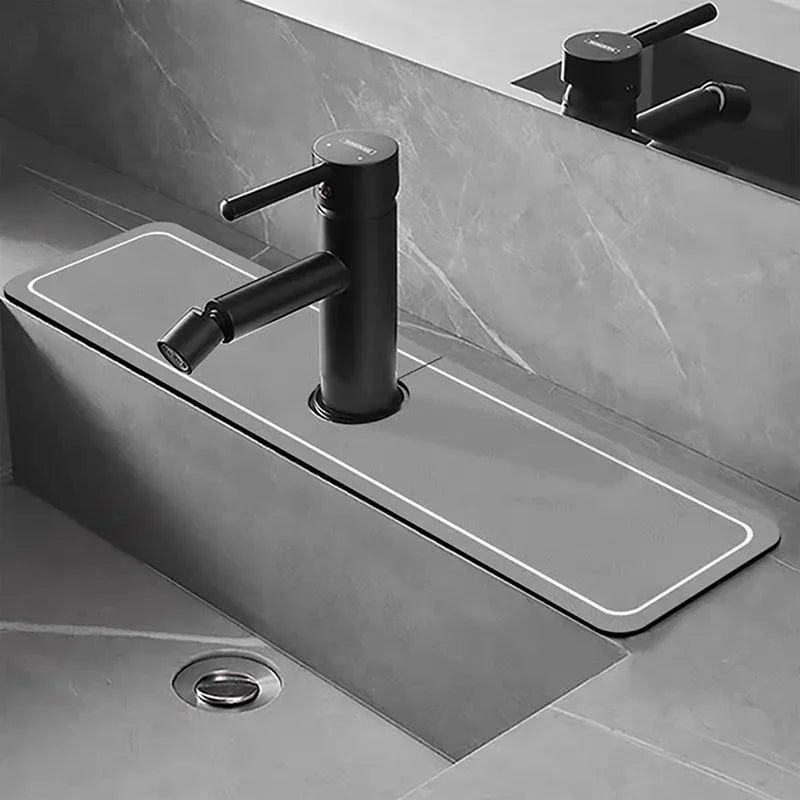 Faucet Splash Guard Mat – Absorbent Sink Countertop Water Pad for Bathroom & Kitchen