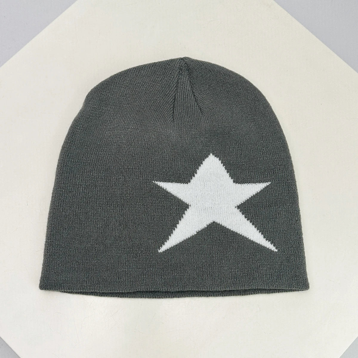 Star Print Knit Beanie – Unisex Hip Hop Streetwear Hat
