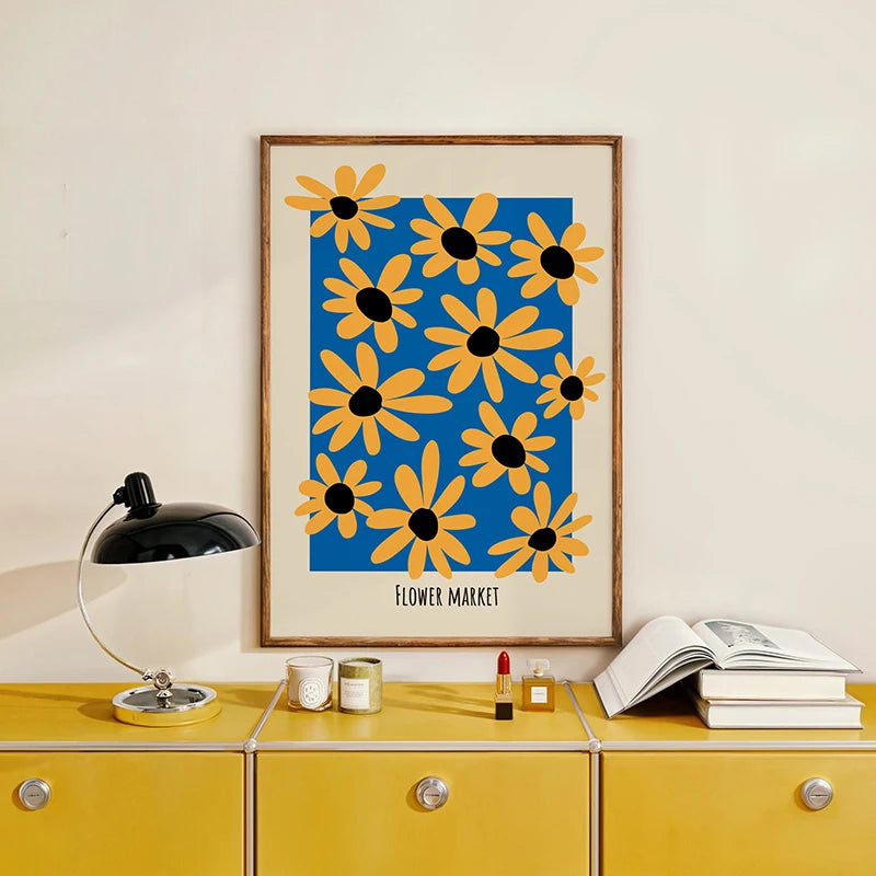 Minimalist Botanical Leaf Art Poster – Matisse-Inspired Wall Decor