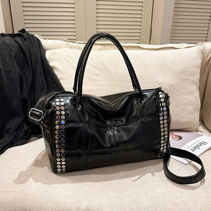 New Fashion Retro Style Metal Rivet Tote Bag