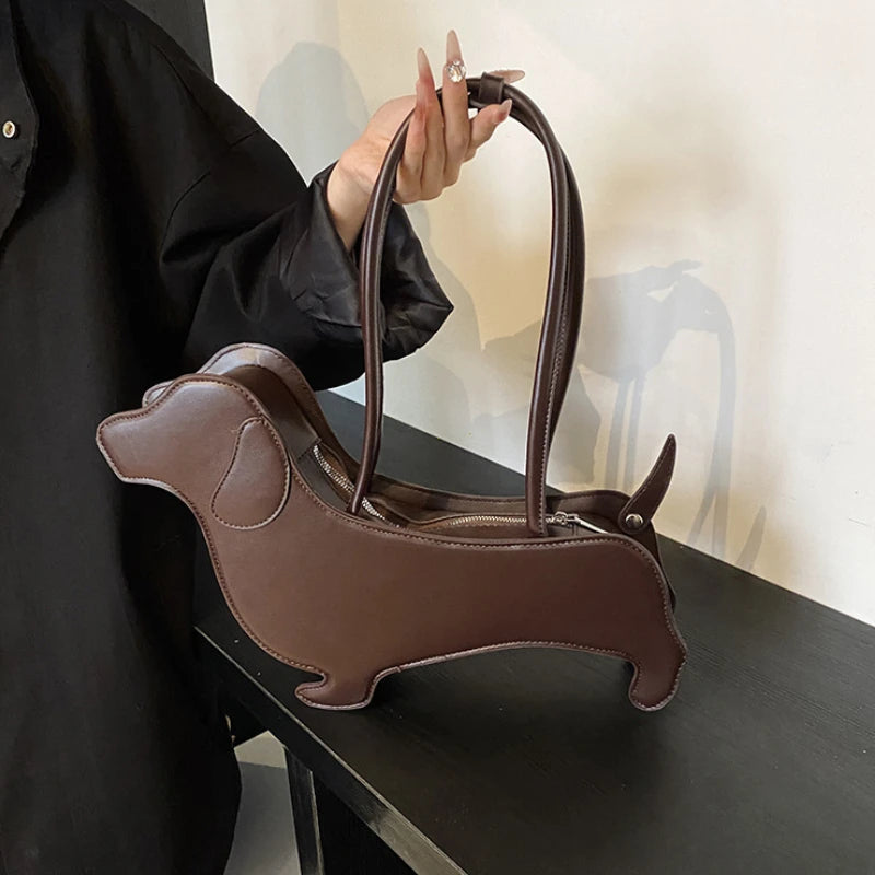 Three-dimensional Dachshund Shoulder Bag