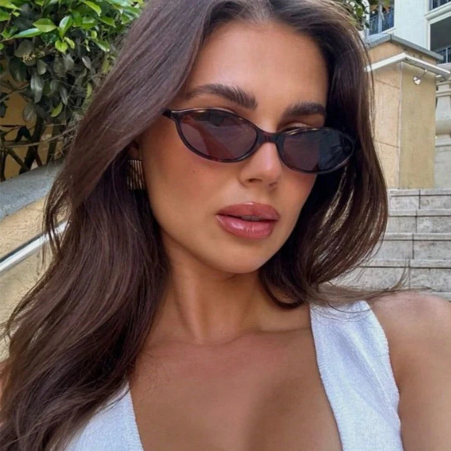 Retro Oval Cat Eye Sunglasses – Trendy Small Punk Shades for Women