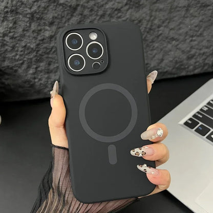 Magnetic Liquid Silicone Case for iPhone 16 Pro Max
