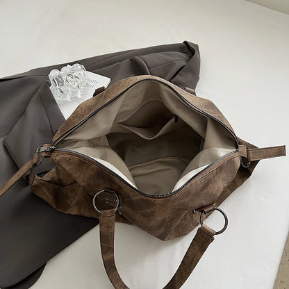 Rivets Large Capacity PU Leather Shoulder Bag
