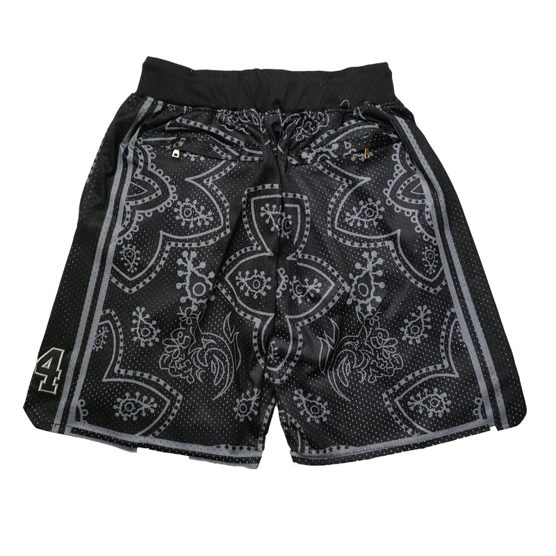 Mamba Basketball Shorts – Floral Embroidery with Pockets