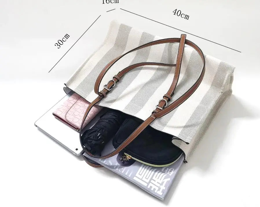Luxury PU Leather Tote Bag – Women's Shoulder & Crossbody Handbag